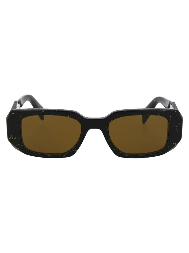 Prada 0pr Sculpted Marble Acetate Sunglasses — Black in Black from HEWI