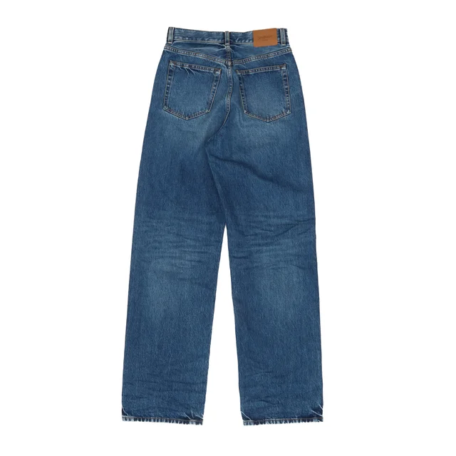 Saint Laurent Logo Patch Straight Leg Jeans, photo 2 of 6 from SENSER