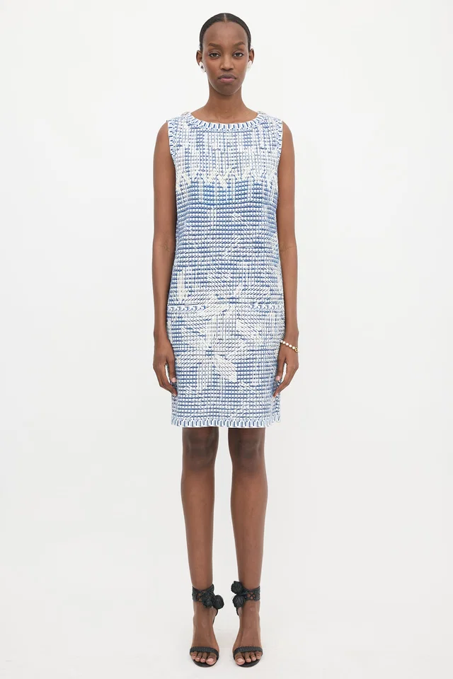 Chanel Jacquard Knit Shift Dress from VSP Consignment