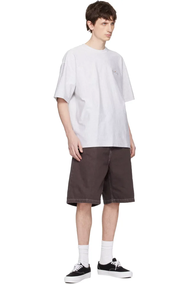Carhartt Work In Progress Gray WIP Label T-shirt, photo 4 of 4 from SSENSE