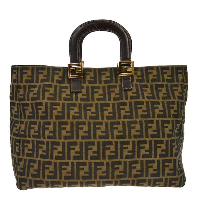 Fendi Vintage Zucca Canvas Shopper Tote in Canvas from Blue Spinach