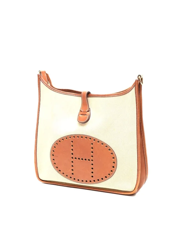 Hermès Clemence Toile Evelyne GM Bag in Clemence leather from A Retro Tale, photo 2 of 12