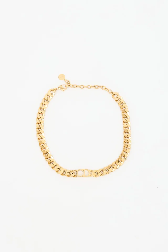 Dior CD Chain Choker Necklace from VSP Consignment