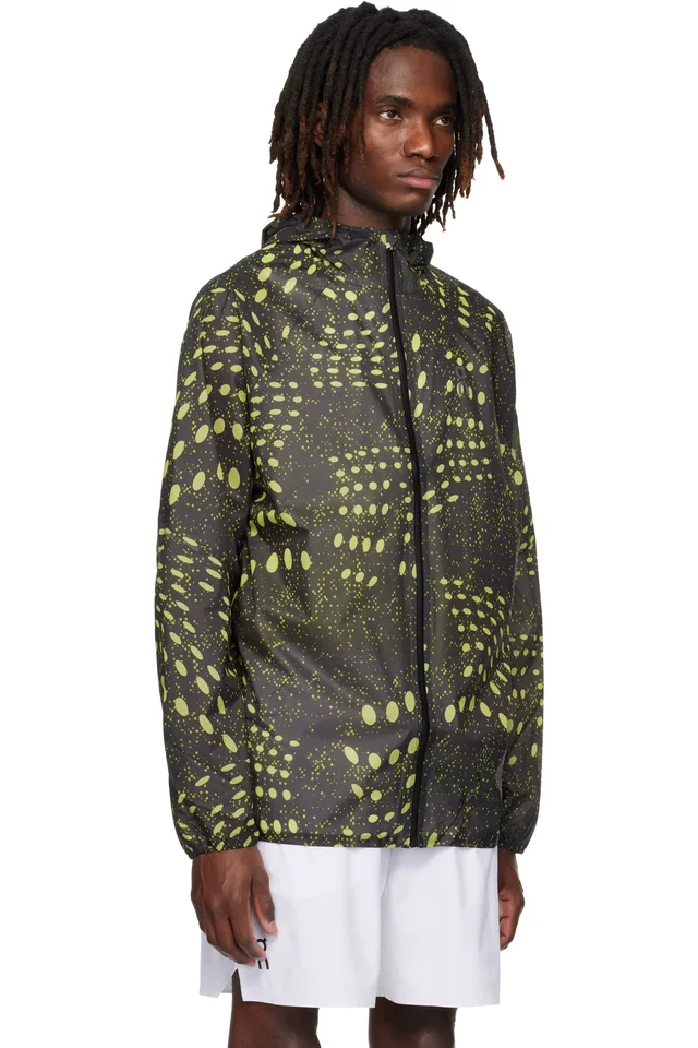 On Black & Green Ultra Running Jacket, photo 2 of 4 from SSENSE