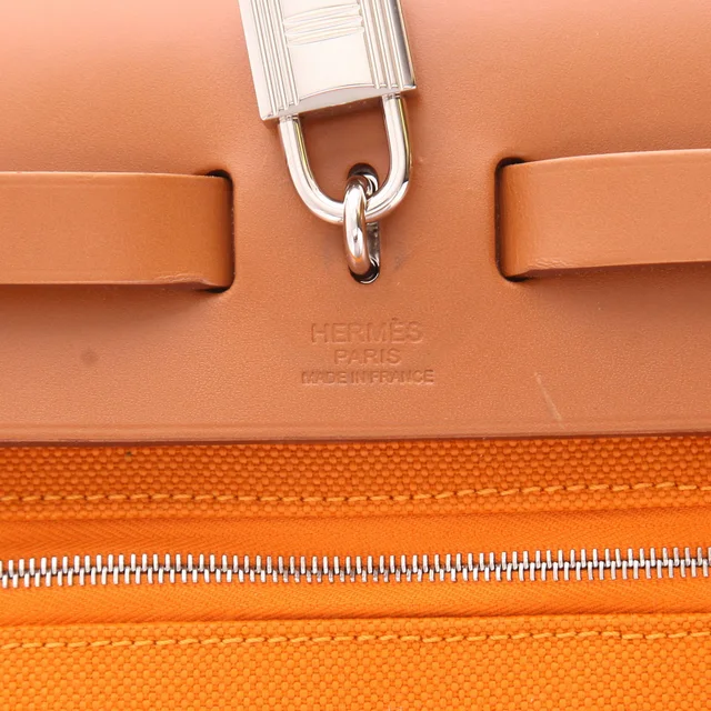 Hermès Herbag handbag in Orange Canvas from Collector Square, photo 3 of 4