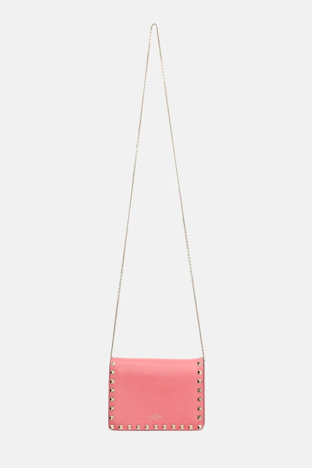 Valentino Garavani Grained Leather Rockstud Bag in Caviar leather from VSP Consignment