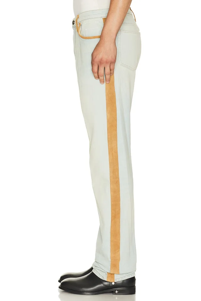Austin Post Leather Edge Highland Slim Cut Jean in Lived, photo 2 of 5 from REVOLVE (Canada)