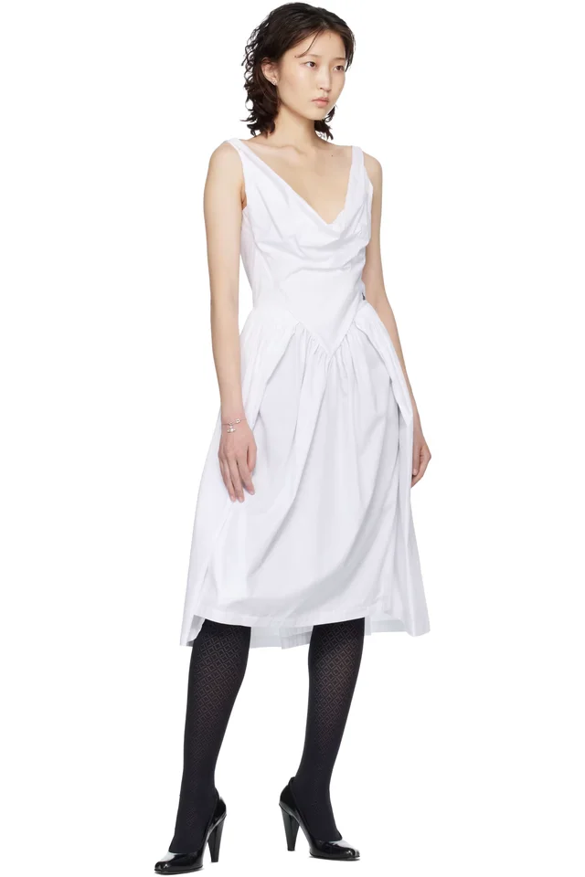 Vivienne Westwood White Sunday Midi Dress, photo 4 of 4 from SSENSE