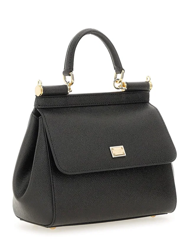 Dolce & Gabbana Sicily Shoulder Bag — Black Leather in Black Leather from HEWI