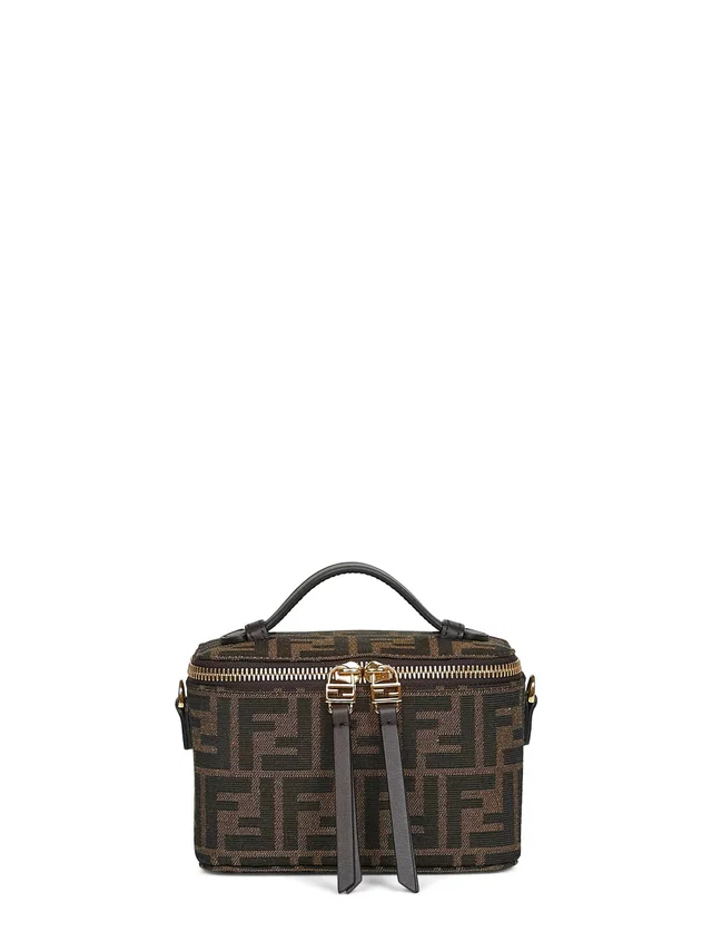 Fendi Vanity Mini Bag — Brown Polyester in Brown Leather from HEWI