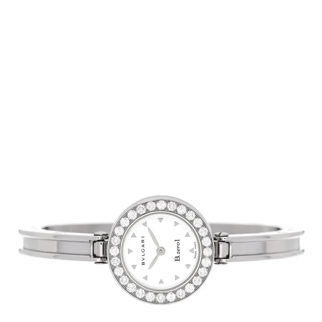 Bvlgari Stainless Steel Diamond Bezel 22mm B.Zero1 Quartz Watch White in White from FASHIONPHILE, photo 2 of 4