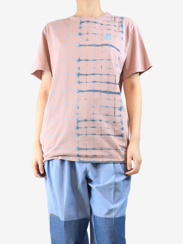 Loewe Dusty pink tie-dye t-shirt - size L in Pink from Sign of the Times