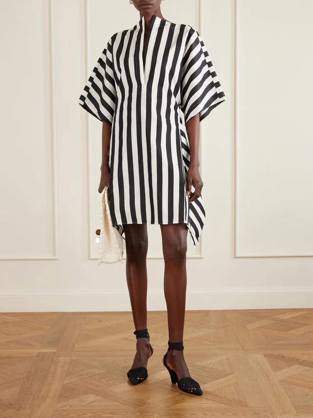 JACQUEMUS Moisson oversized striped cotton and silk-blend midi dress, photo 2 of 2 from NET-A-PORTER (Canada)