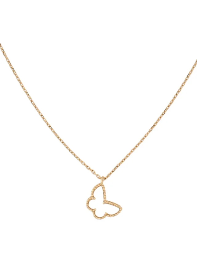 Van Cleef & Arpels Mother of Pearl Sweet Butterflies Pendant Necklace, 15.75" in multicolor from The RealReal