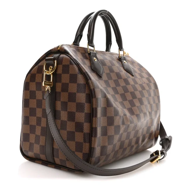 Louis Vuitton Damier Ebene Speedy Bandouliere 30 in Brown Coated canvas from FASHIONPHILE, photo 3 of 11