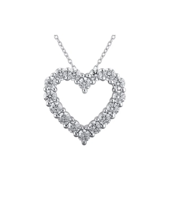 Lab Grown Diamonds Silver 1.01 ct. tw. Lab-Grown Diamond Pendant, image 1 of 1 from Gilt