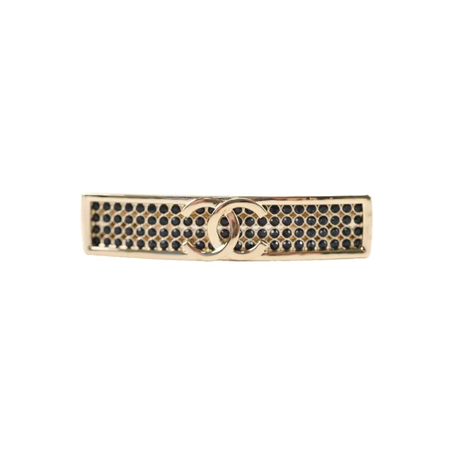 Chanel Tone Chain Interlocking CC Hair Clip in Gold from The Purse Affair