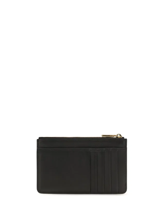 Dolce & Gabbana Calf Leather With Dg Logo Card Wallet — Black Purses in Black Calfskin from HEWI