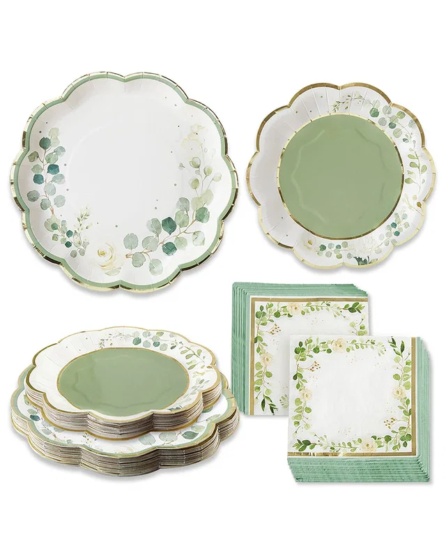 Kate Aspen Botanical Garden 62pc Party Tableware Set, image 1 of 1 from Rue La La