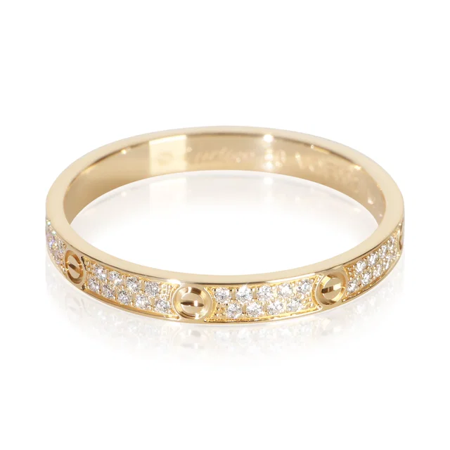 Cartier Yellow Gold Diamond Mini Model Love Ring 18k in Yellow from HEWI