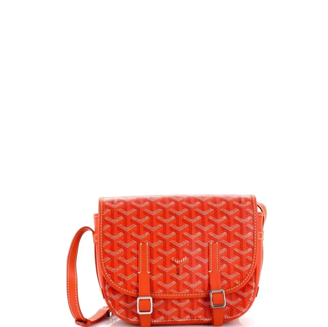 Goyard Pm Belvedere Messenger Bag Coated Canvas With Leather in orange Coated canvas from Poshmark