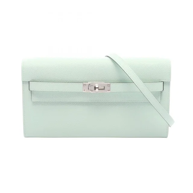 Hermès Shoulder Bag Kelly to Go Vert Peppermint Leather Long in Green Leather from The Reluxe