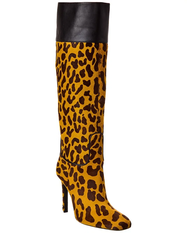 Roger Vivier Haircalf & Leather Knee-High Boot, image 1 of 1 from Gilt