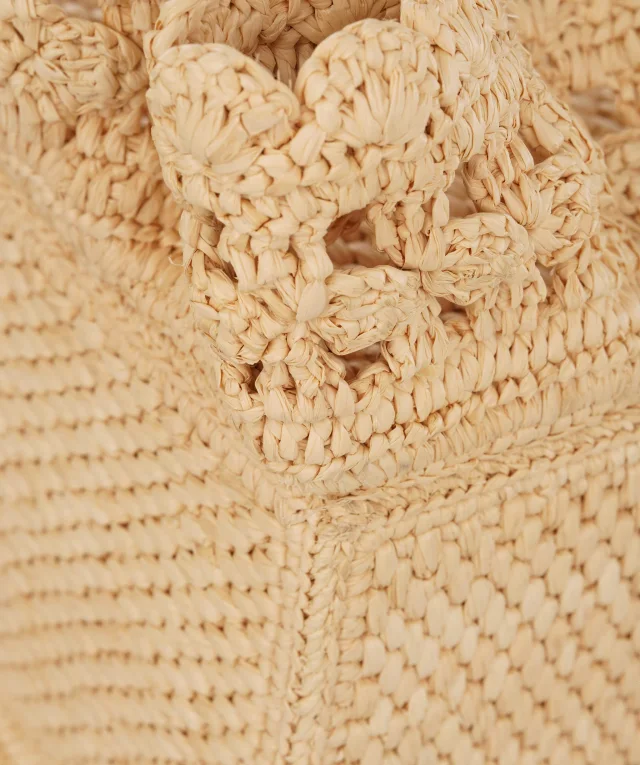 Loewe x Paula's Beige Ibiza Font Ruffla Tote Bag in Beige Raffia from Luxury Promise, photo 10 of 10