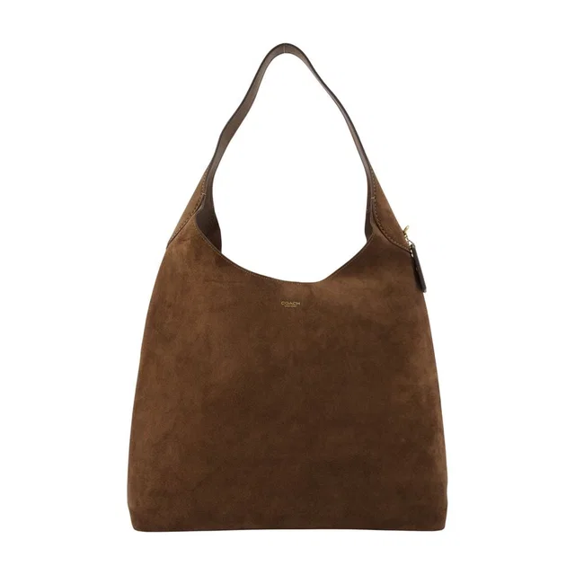 Coach Shoulder Bag — Brown Cowhide in Brown Suede from HEWI