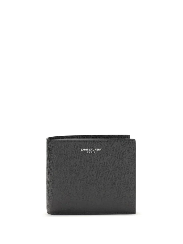Saint Laurent Calfskin Bifold Wallet — Black Calf Leather Bos Taurus in Black Calfskin from HEWI
