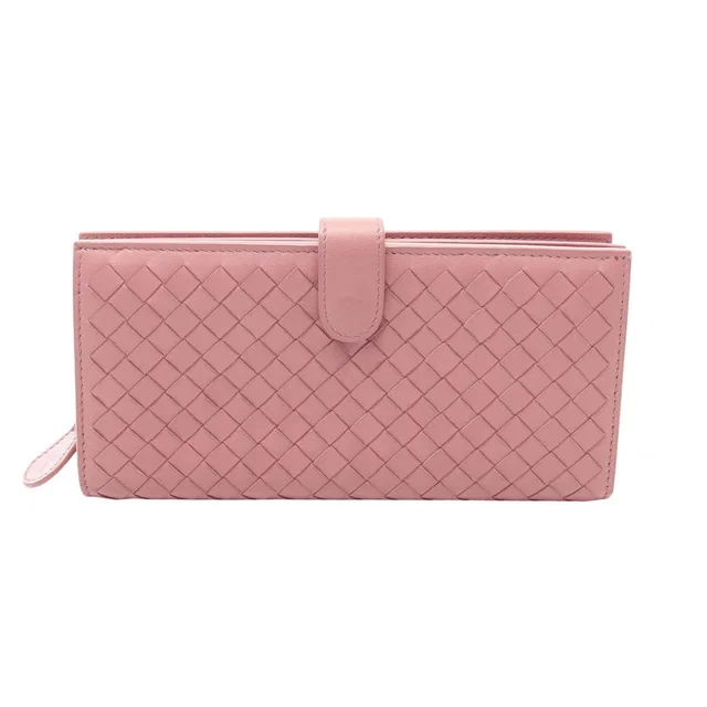 Bottega Veneta Intrecciato Leather Long Bifold Wallet in Woven leather from LuxUness
