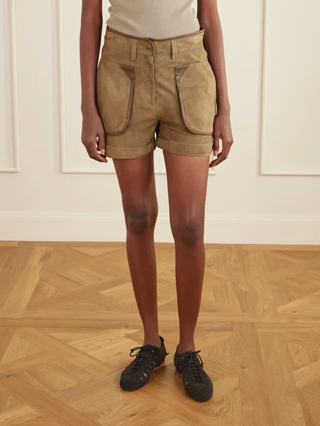 ISABEL MARANT Marline suede cargo shorts in beige 100% Leather, photo 3 of 6 from NET-A-PORTER (Canada)