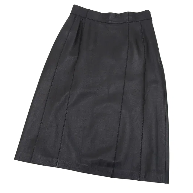 Loewe Vintage Skirt Leather Trapezoidal in Leather from The Reluxe