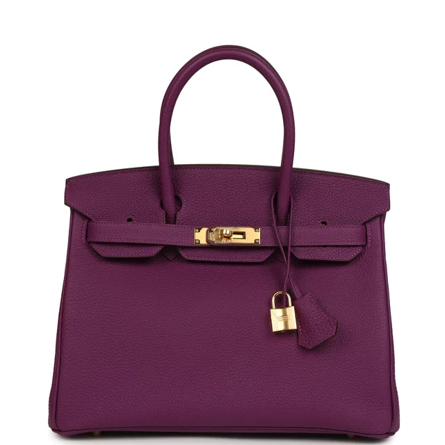 Hermès Birkin 30 Anemone Togo Gold Hardware in Togo leather from Madison Avenue Couture