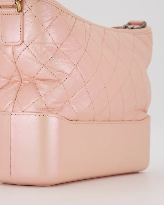 Chanel Large Gabrielle Bag in Light Pink Crumpled Calfskin Leather with Mixed Hardware in Pink Calfskin from Sellier, photo 13 of 19