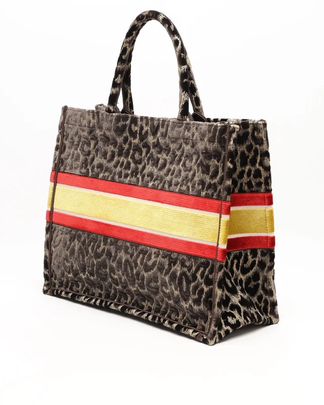 Dior Large Leopard Mizza Book Tote Bag in Velvet from A Retro Tale, photo 3 of 11