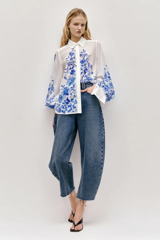 AJE Layla Blouse in Blue from Aje, photo 1 of 1