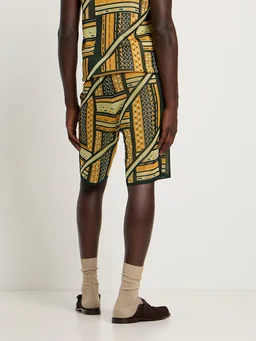 Ahluwalia Sports shorts with geometric pattern in 100% Viscose, photo 4 of 11 from LUISAVIAROMA
