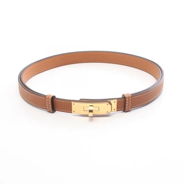 Hermès Belt Kelly Gold in Gold Epsom leather from The Reluxe