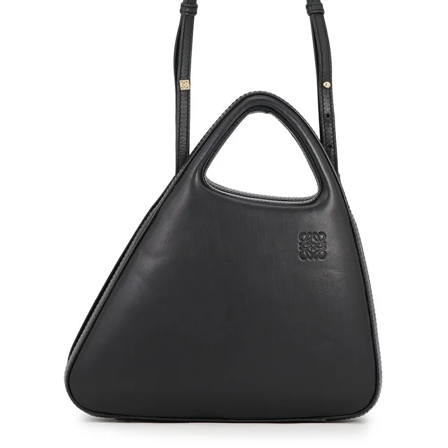 Loewe Architect Soft Natural Calfskin 2-Way Shoulder Bag Black in Black Calfskin from The Reluxe