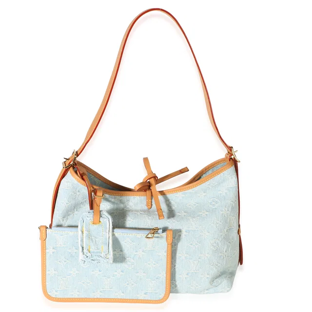 Louis Vuitton Blue Monogram Denim CarryAll PM in Blue Denim from myGemma