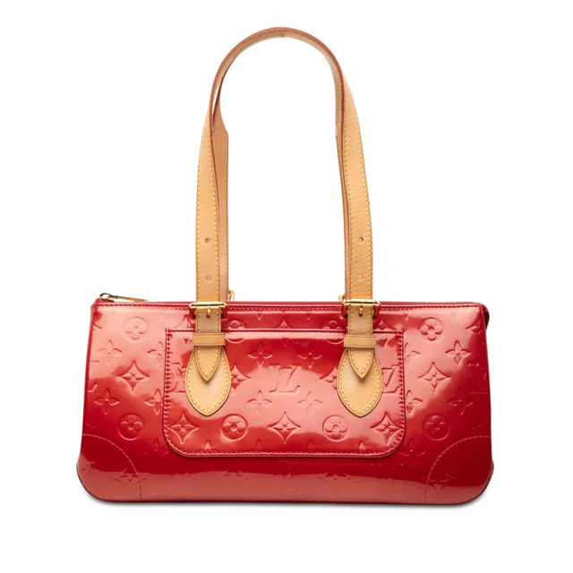 Red Louis Vuitton Monogram Vernis Rosewood Avenue Shoulder Bag in Red Leather from Designer Revival