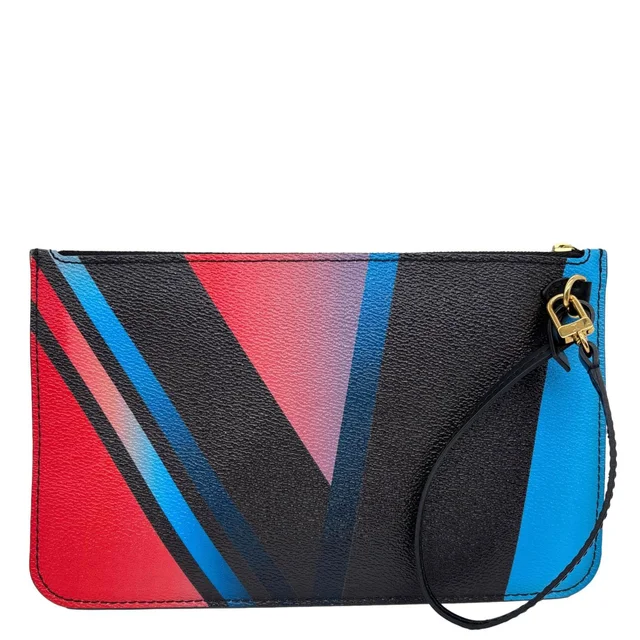 Louis Vuitton Race Neverfull MM Pochette Damier Canvas Wristlet Black in Black Canvas from Dallas Designer Handbags