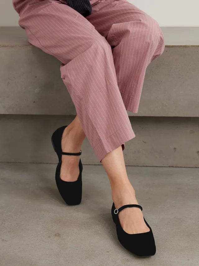 AEYDE Uma velvet Mary Jane ballet flats in Black, photo 2 of 2 from NET-A-PORTER (Canada)