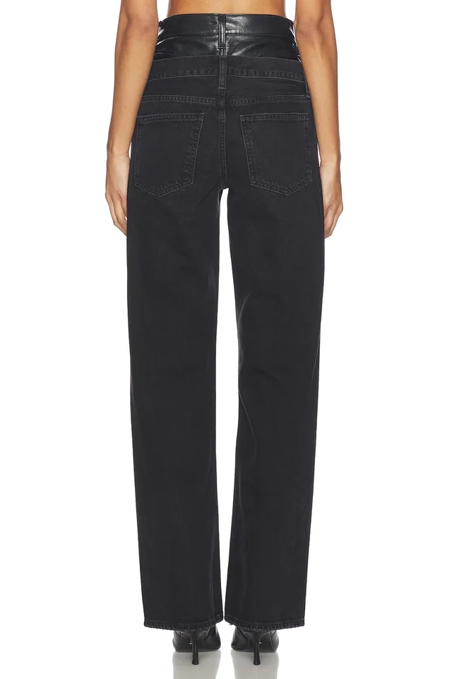 AGOLDE Elson High Rise Loose Jeans in Detox & Raven, photo 4 of 6 from REVOLVE (Canada)