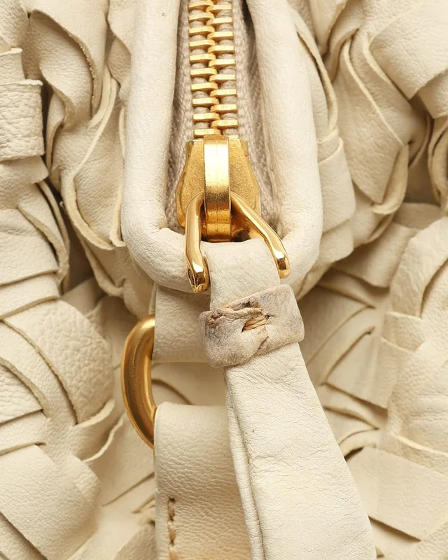 Miu Miu Leather Woven Handle Bag in Woven leather from A Retro Tale, photo 7 of 9