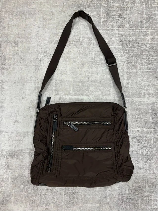 Tod's Crossbody Messenger Bag in brown|red Nylon from Poshmark, photo 1 of 1