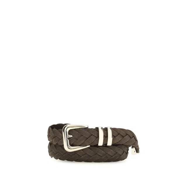 Brunello Cucinelli Brown Calf Leather Bos Taurus Regular Belt in Brown Calfskin from HEWI
