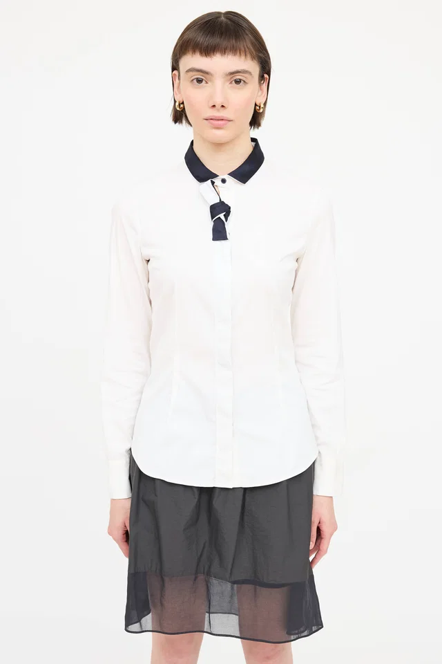 Brunello Cucinelli Bow Tie Button Up Shirt from VSP Consignment