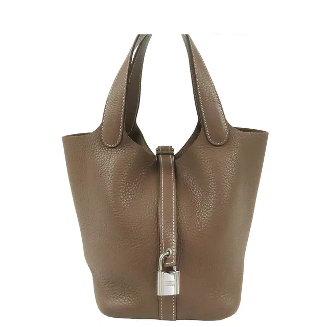 Hermès Picotin Lock PM Etoupe Silver Taurillon Handbag in Taupe from The Reluxe